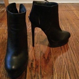 5 inch tall black booties